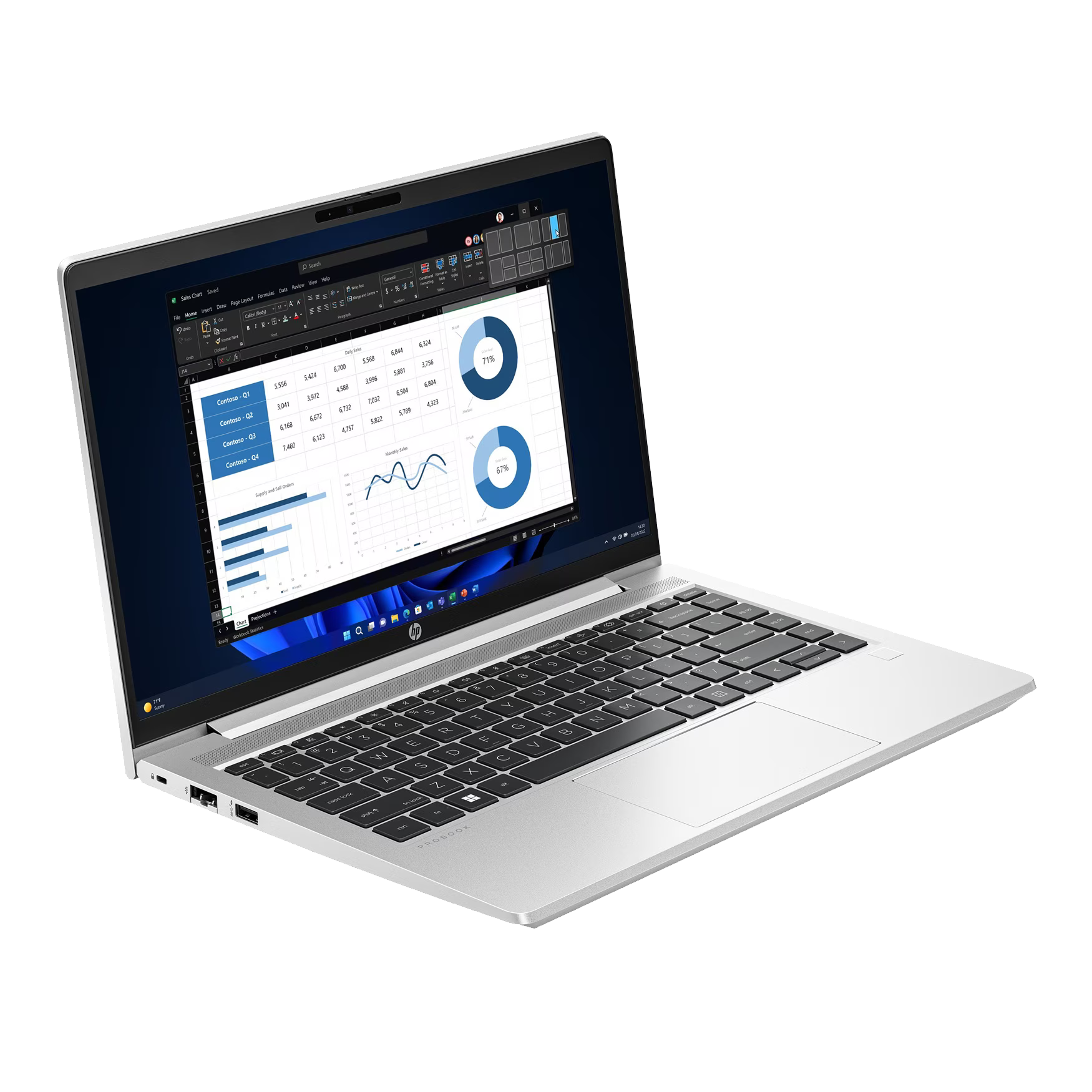 NOTEBOOK HP PROBOOK 445 G10 14" RYZEN 5 7530U 16GB RAM 1TB SSD