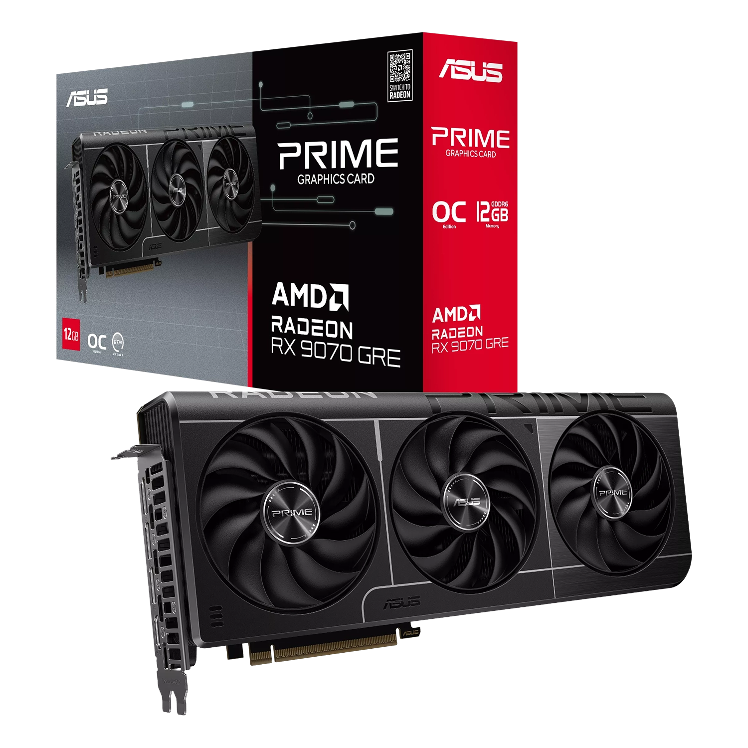 PLACA DE VIDEO ASUS RX 9070 GRE PRIME 12GB GDDR6 OC