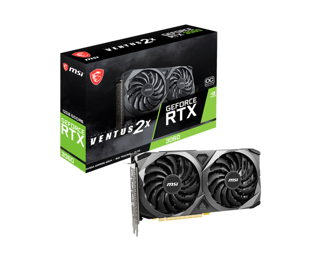 PLACA DE VIDEO MSI RTX 3060 VENTUS 2X 12GB GDDR6 OC
