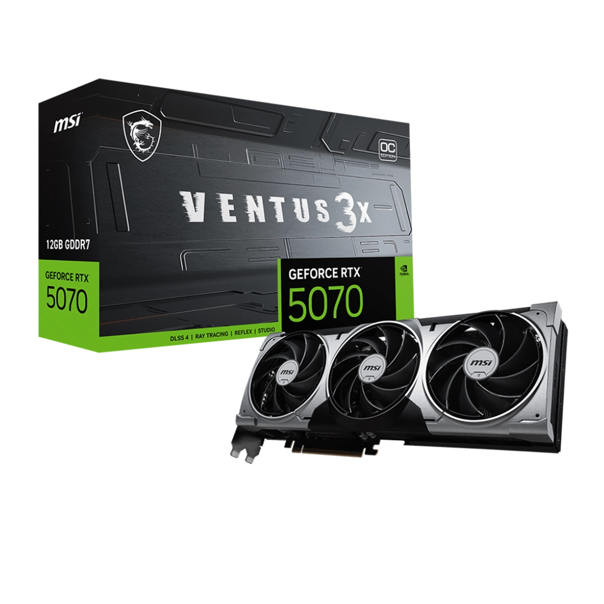 PLACA DE VIDEO MSI RTX 5070 VENTUS 3X 12GB GDDR7 OC