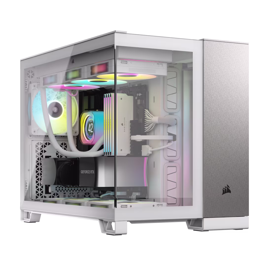 GABINETE CORSAIR 2500X WHITE ALUMINIUM