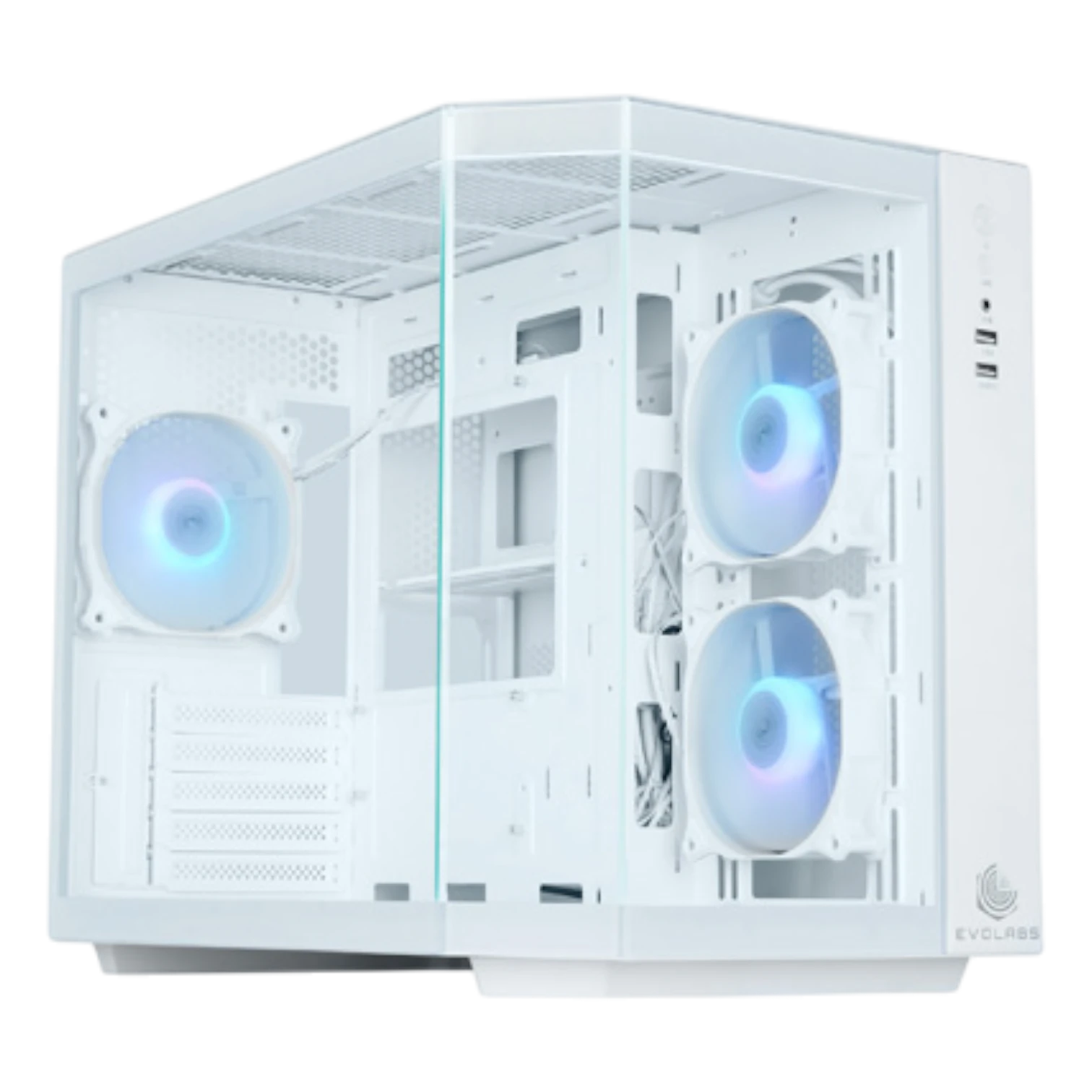 GABINETE EVOLABS PRIMACY 3 FAN RGB WHITE