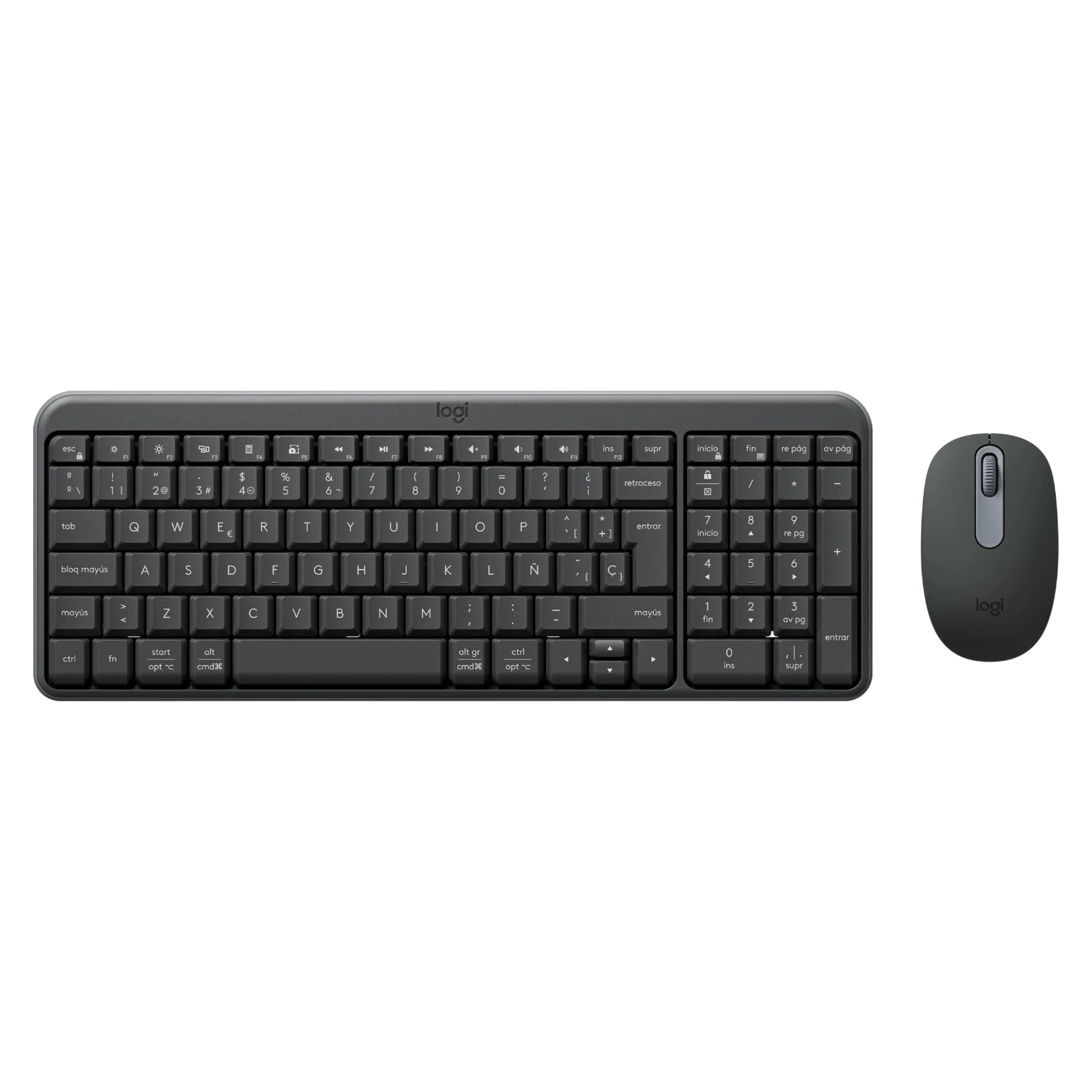 COMBO TECLADO Y MOUSE LOGITECH WIRELESS MK250 GRAFITO