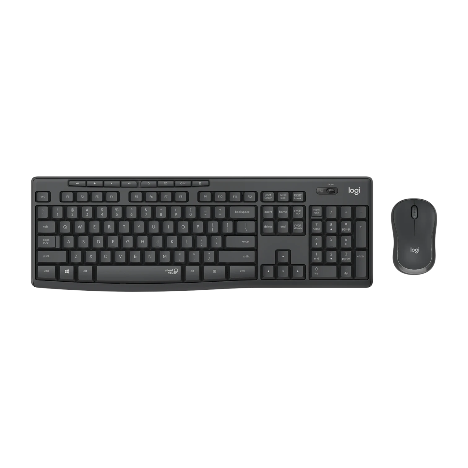 COMBO TECLADO Y MOUSE LOGITECH MK295 SILENT WIRELESS GRAFITO