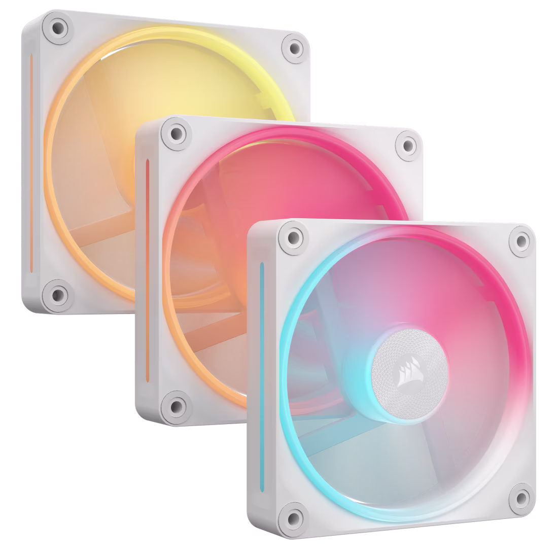 FAN CORSAIR LX120-R RGB ICUE LINK TRIPLE PACK WHITE
