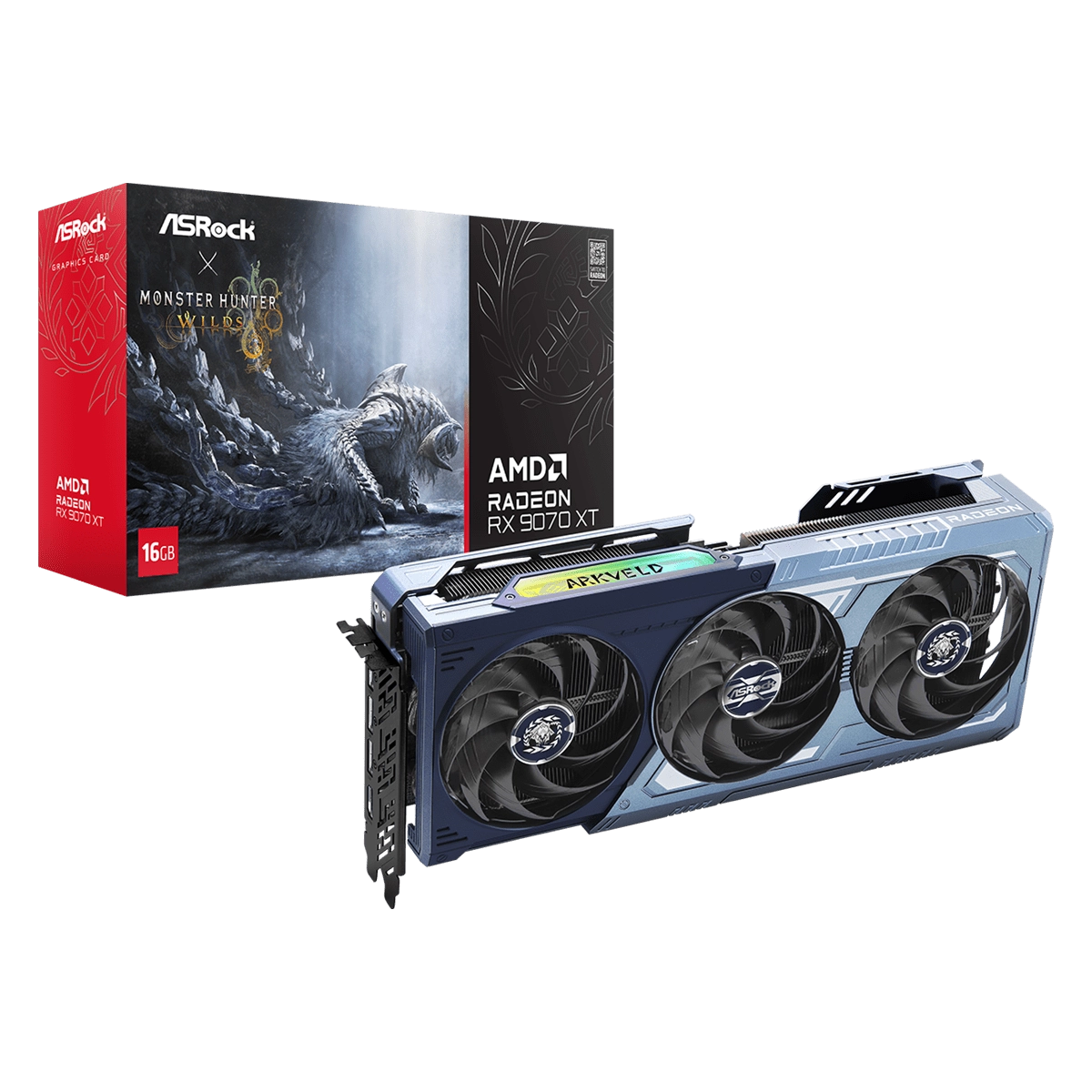 PLACA DE VIDEO ASROCK RX 9070 XT MONSTER HUNTER 16GB GDDR6