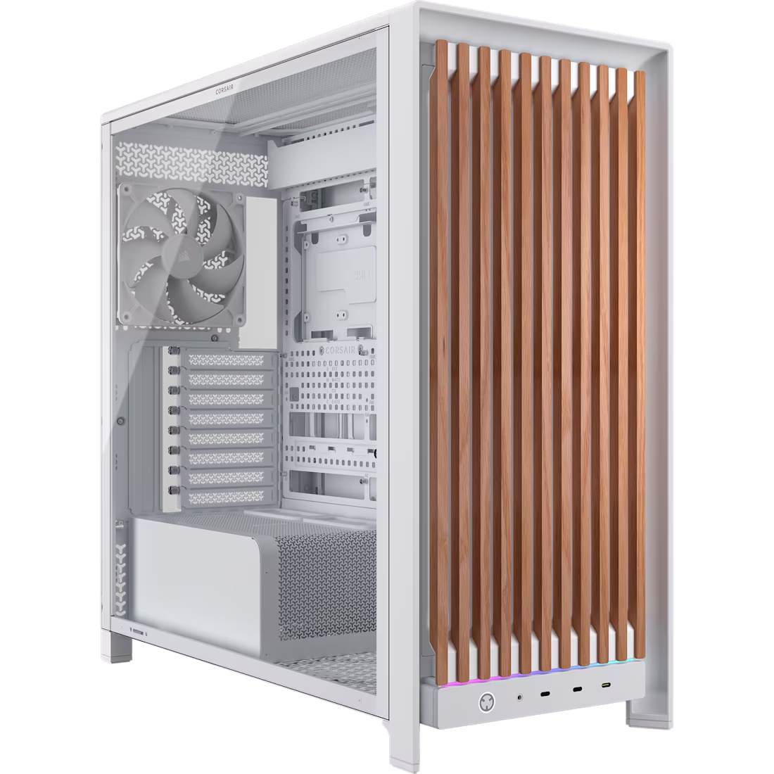 GABINETE CORSAIR FRAME 5000D RS WHITE OAK