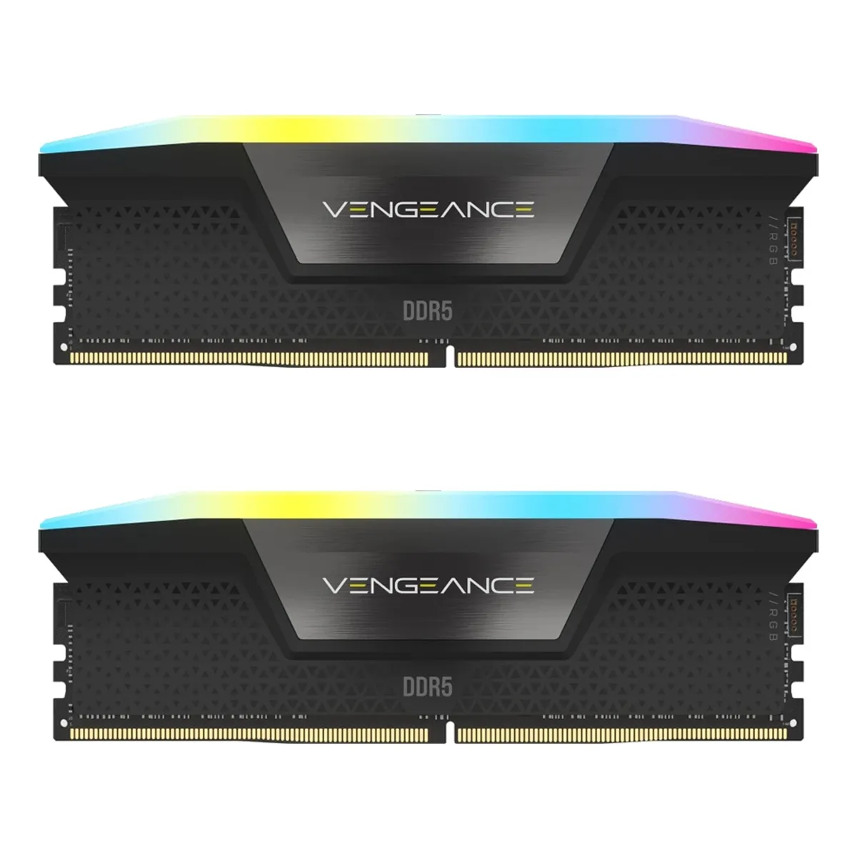 MEMORIA RAM CORSAIR 32GB (2X16) DDR5 5200 MHZ VENGEANCE RGB BLACK