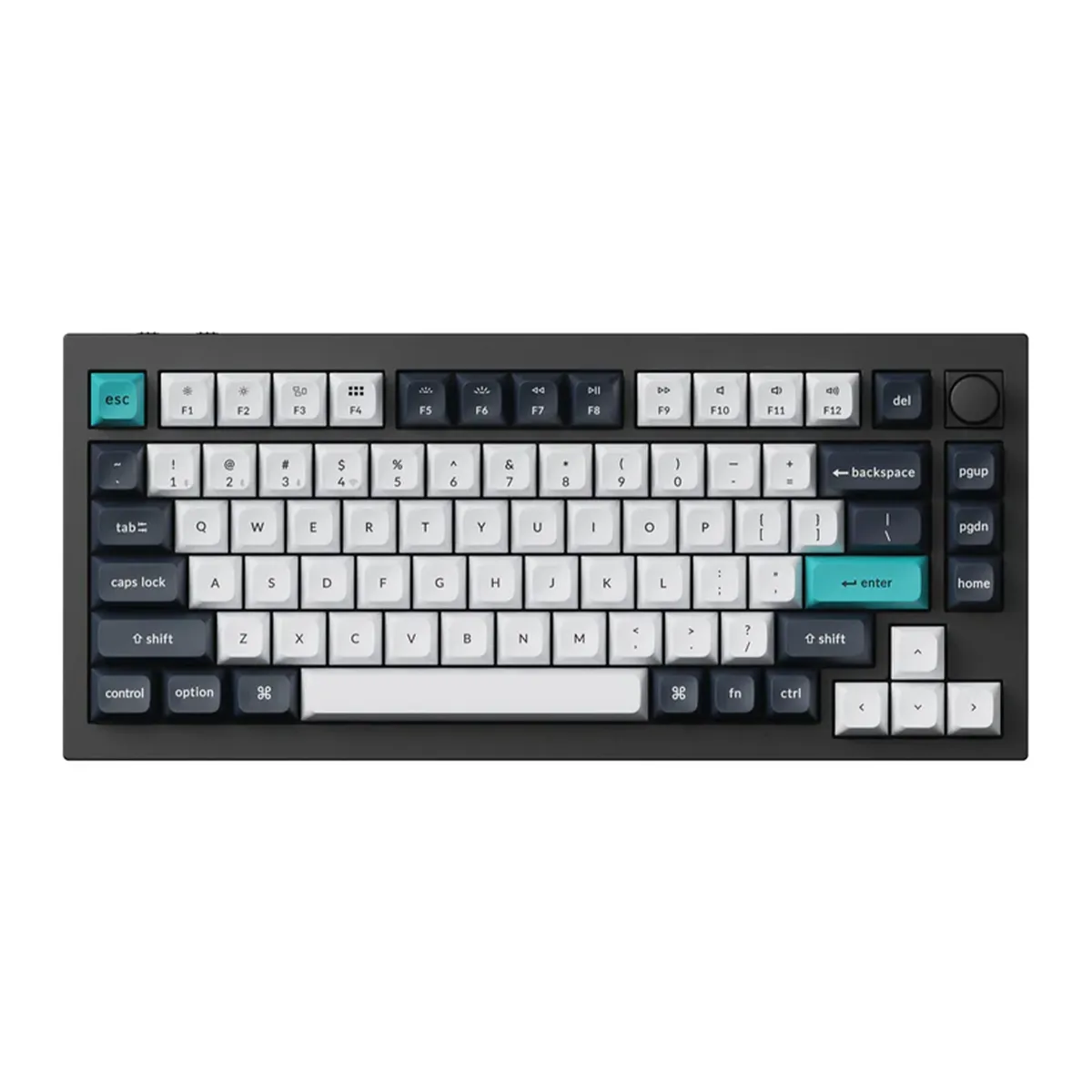 TECLADO KEYCHRON Q1 MAX CARBON BLACK 75% SWITCH BROWN
