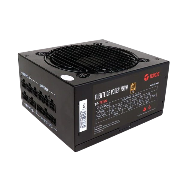 FUENTE TEROS 750W TE-7175N 80 PLUS GOLD MODULAR