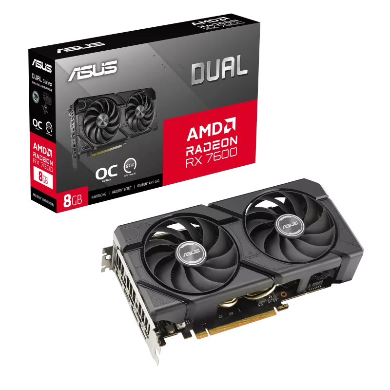 PLACA DE VIDEO ASUS RX 7600 EVO DUAL 8GB GDDR6 OC