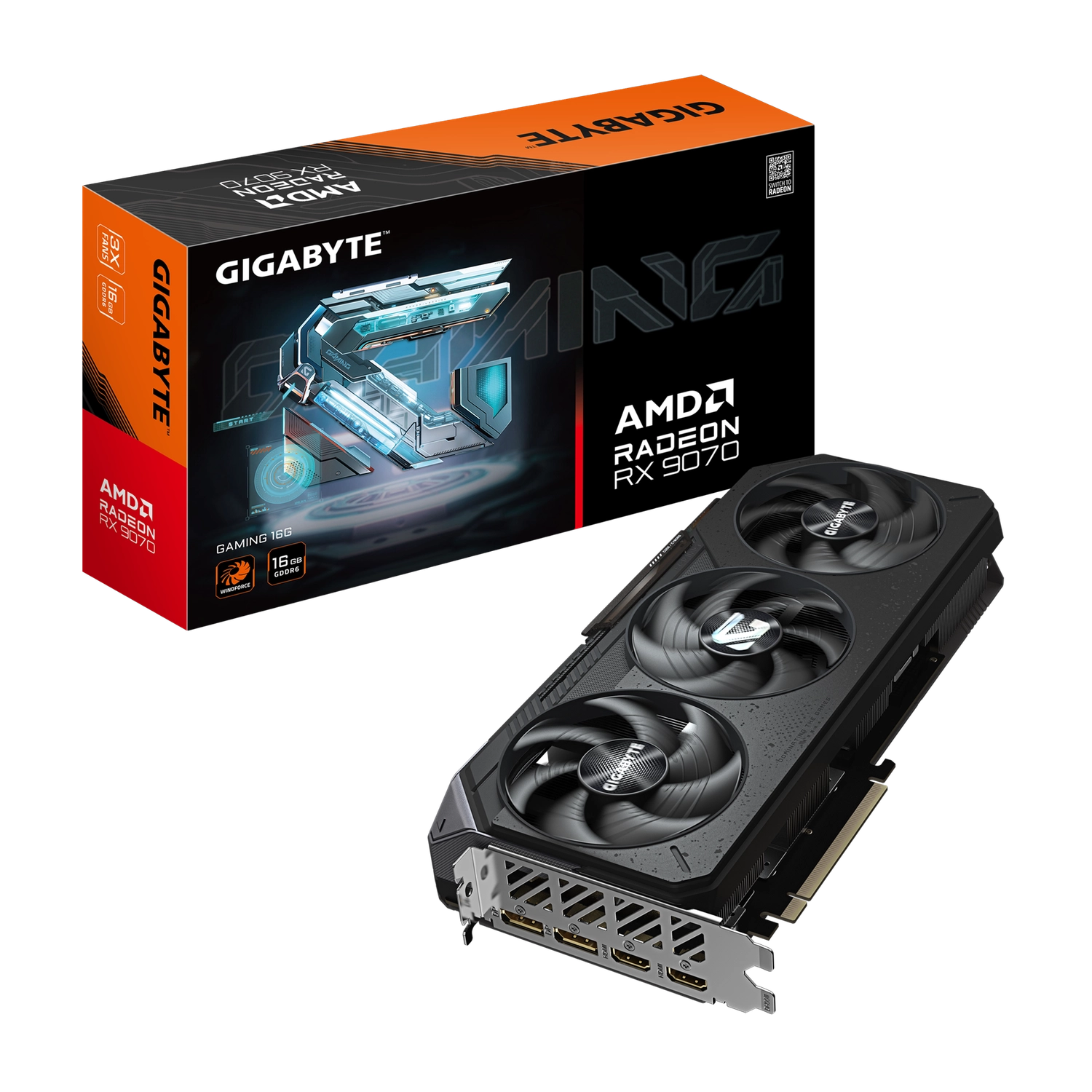 PLACA DE VIDEO GIGABYTE RX 9070 GAMING 16GB GDDR6