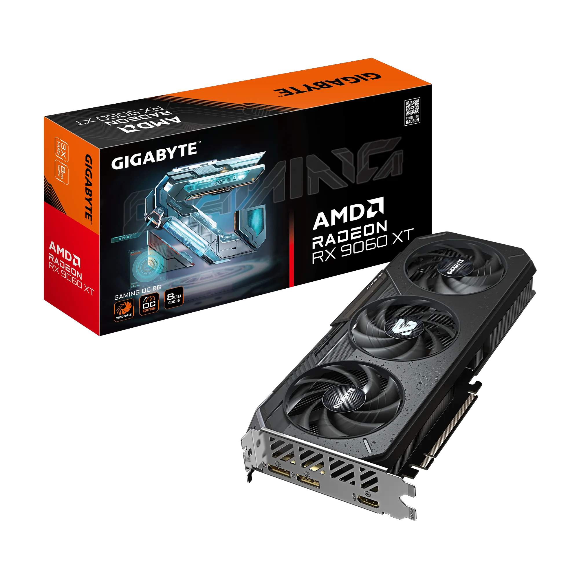 PLACA DE VIDEO GIGABYTE RX 9060 XT GAMING 8GB GDDR6 OC