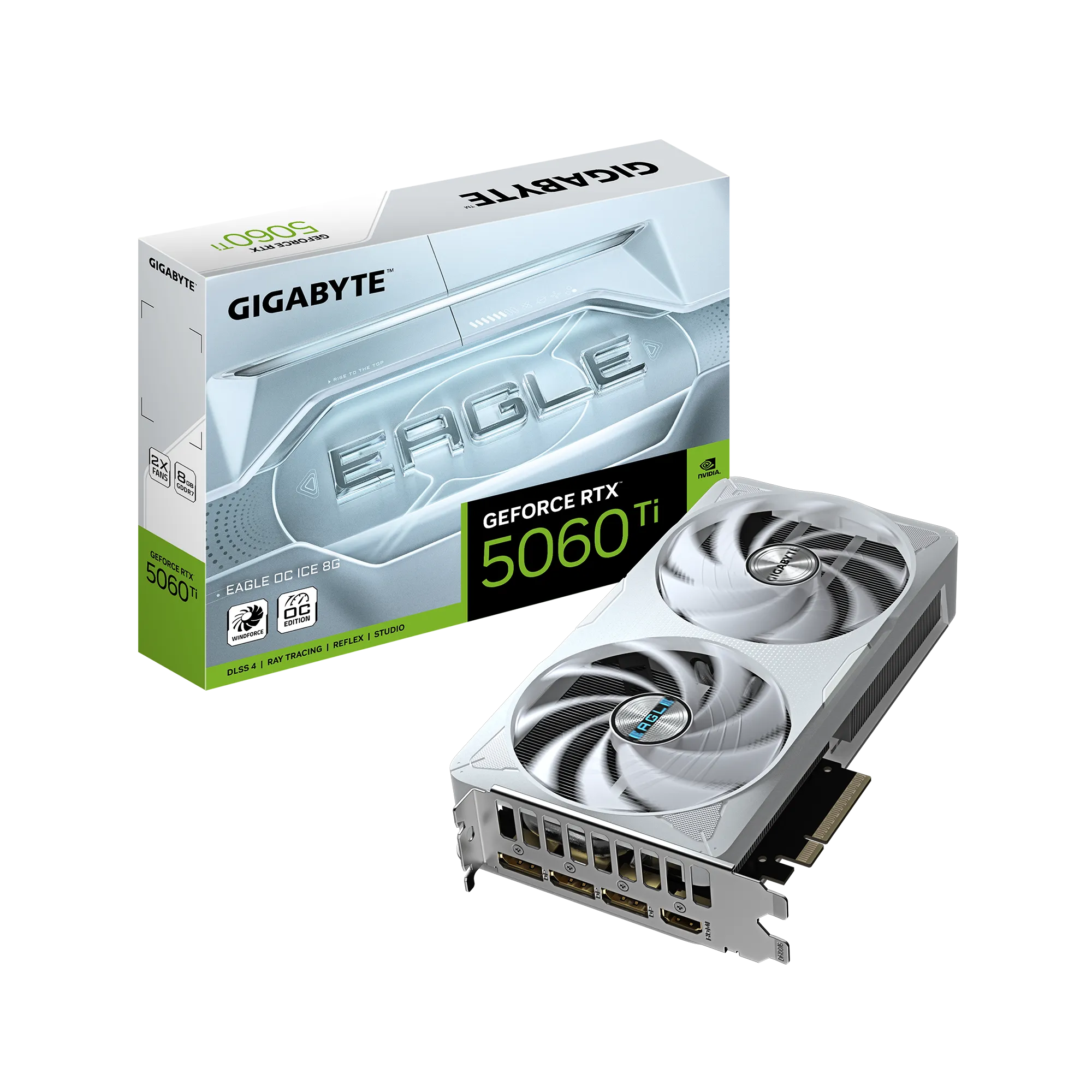 PLACA DE VIDEO GIGABYTE RTX 5060 TI EAGLE ICE 8GB GDDR7 OC
