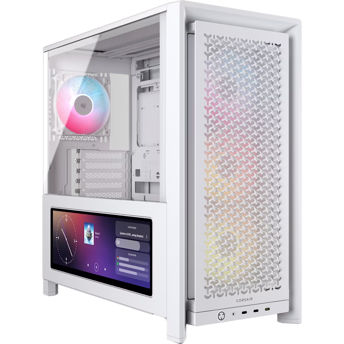GABINETE CORSAIR 4000D RS ARGB LCD WHITE
