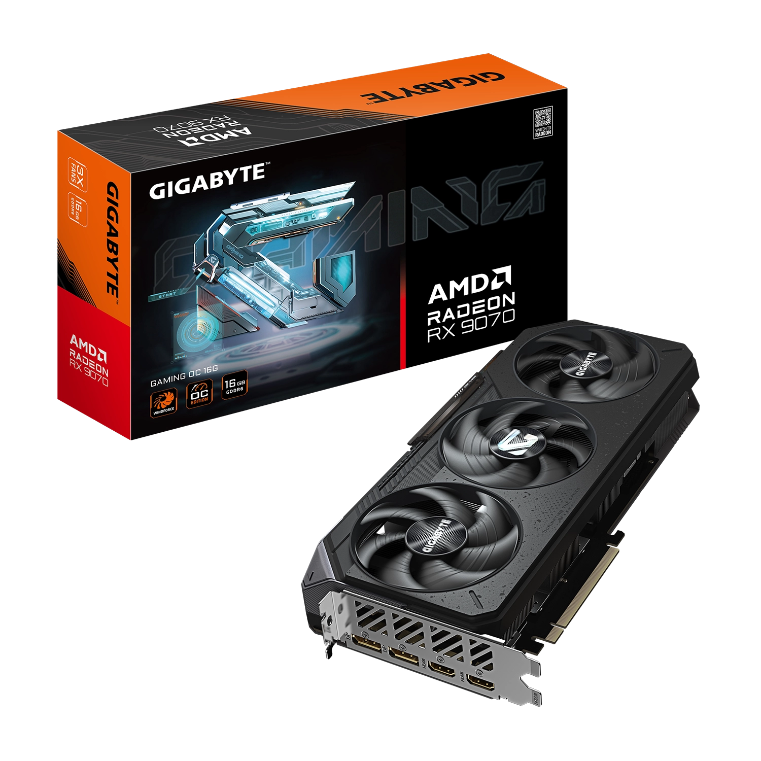 PLACA DE VIDEO GIGABYTE RX 9070 GAMING 16GB GDDR6 OC
