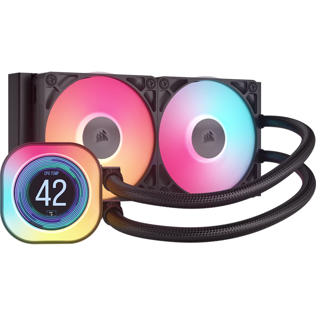 WATERCOOLER CORSAIR TITAN 240 RX ICUE LINK LCD BLACK