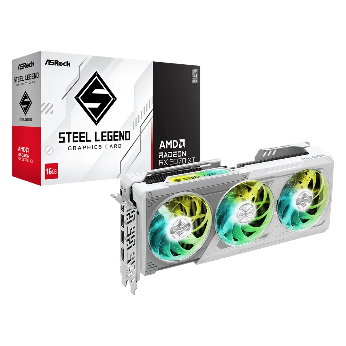 PLACA DE VIDEO ASROCK RX 9070 XT STEEL LEGEND 16GB GDDR6