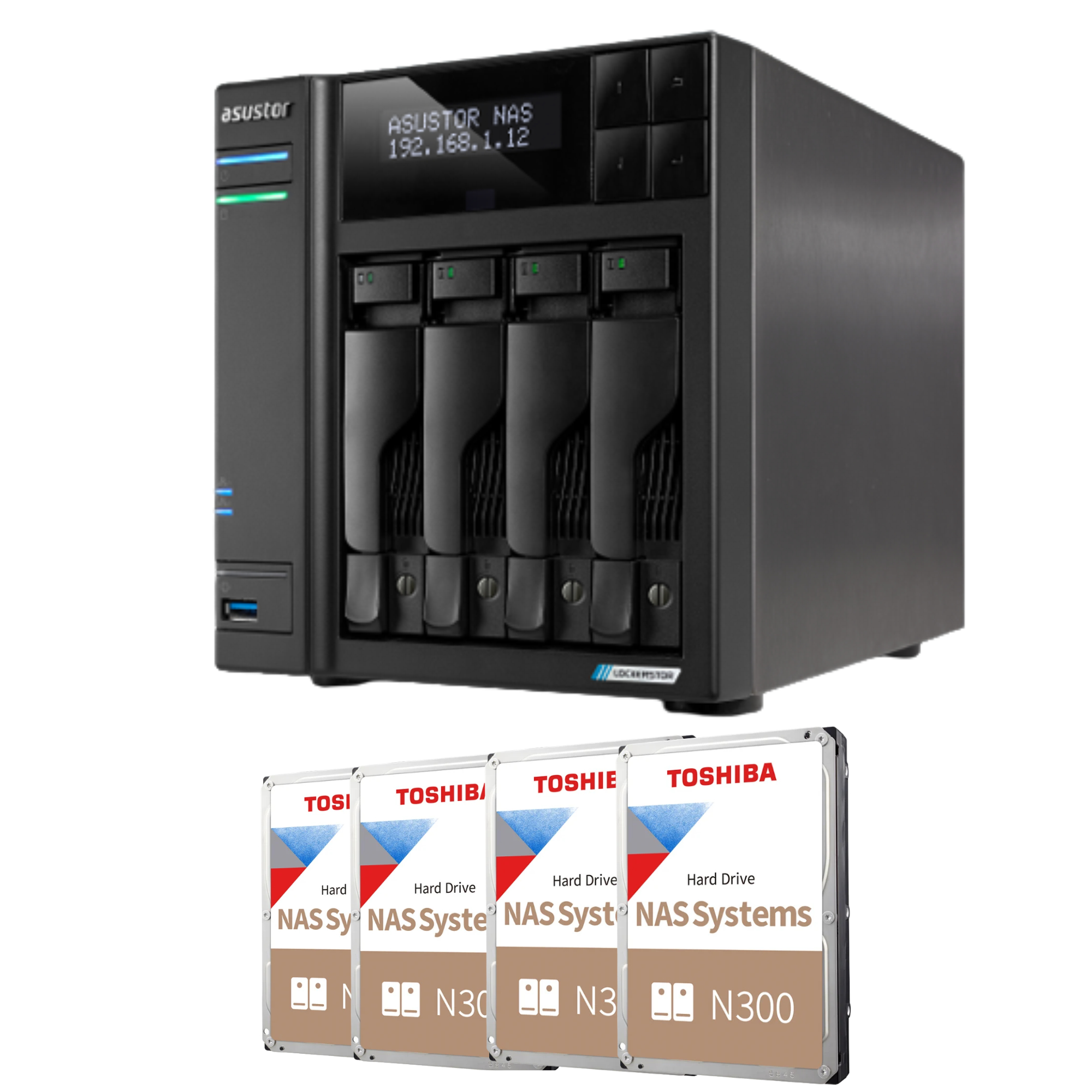 AU ASUSTOR AS6704T + 4 HDD 12T N3
